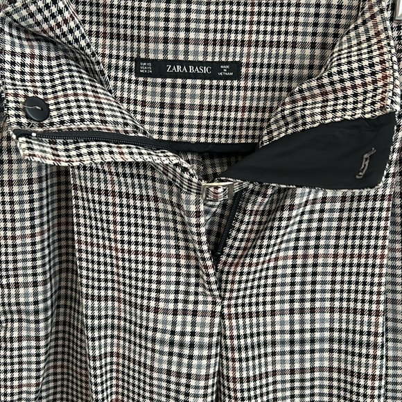 Zara high rise plaid belted pleated trousers - Picture 5 of 6
